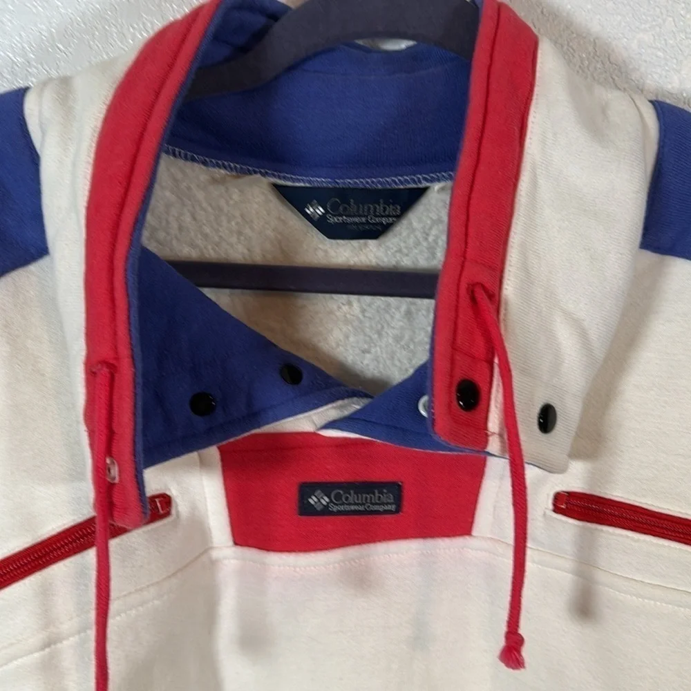 Columbia Vintage 90s 1/4 Snap Pop Over Sweatshirt Size Large